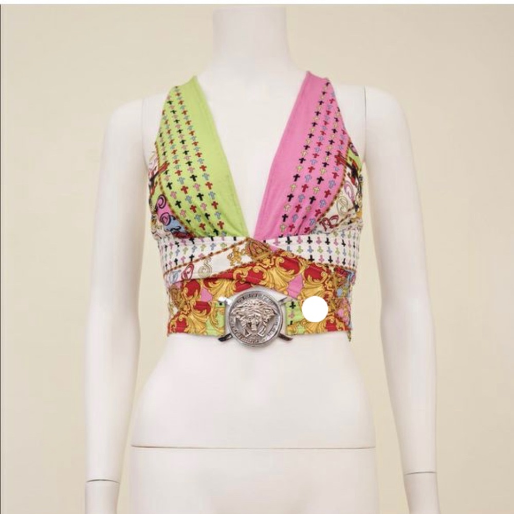Vintage Versace Medusa Wrap Top